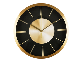 Zegar ścienny czarno-złoty 30,5 cm