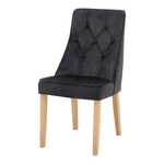 Krzesło tapicerowane z pikowaniem ciemnoszare SOFTI
