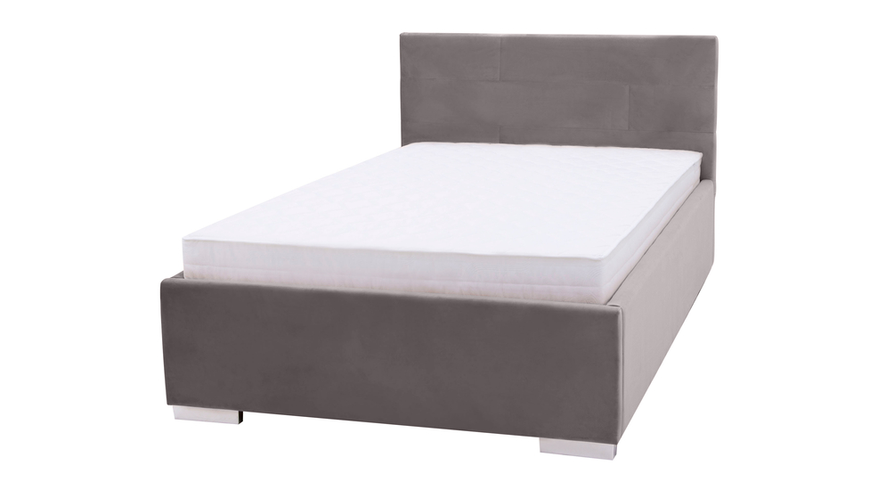Łóżko szare MEZO 120x200 cm