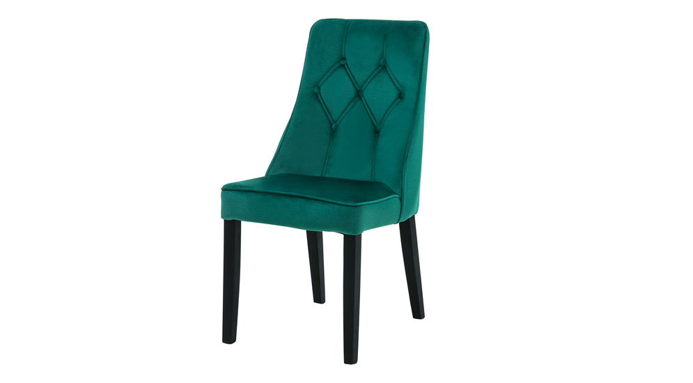 Krzesło tapicerowane butelkowa zieleń SOFTI