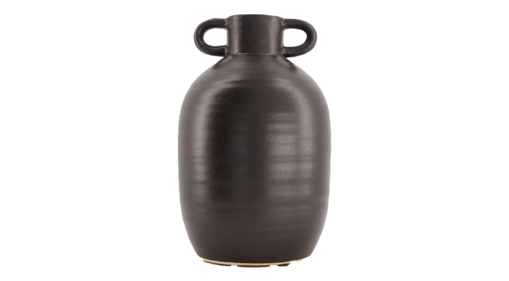 Wazon ceramiczny amfora czarny 26 cm