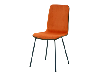 Krzesło welurowe pomarańczowe VINGE