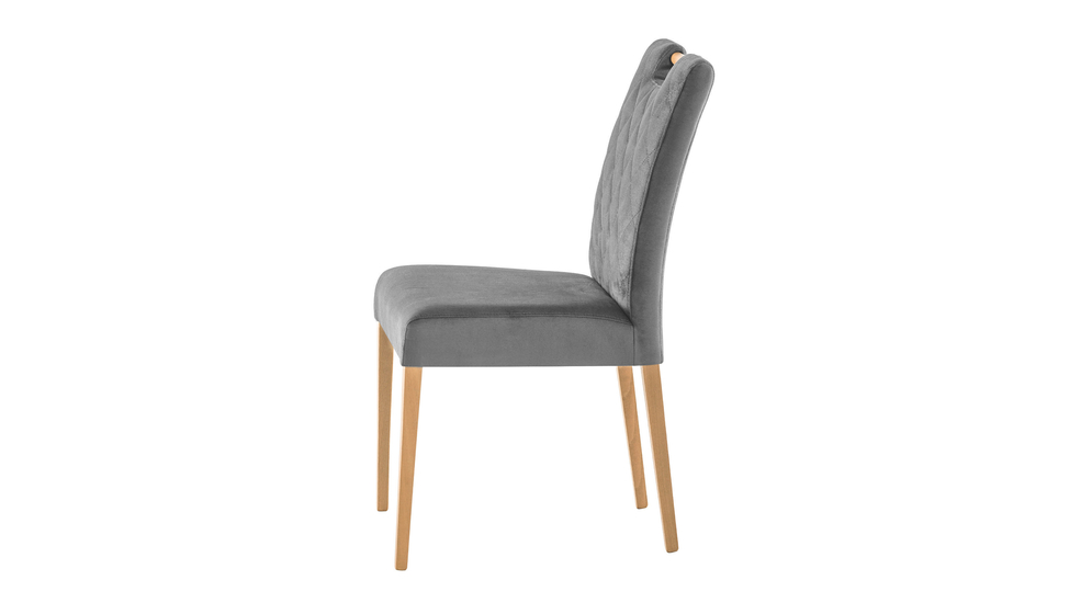 Krzesło tapicerowane szare z uchwytem BARCA