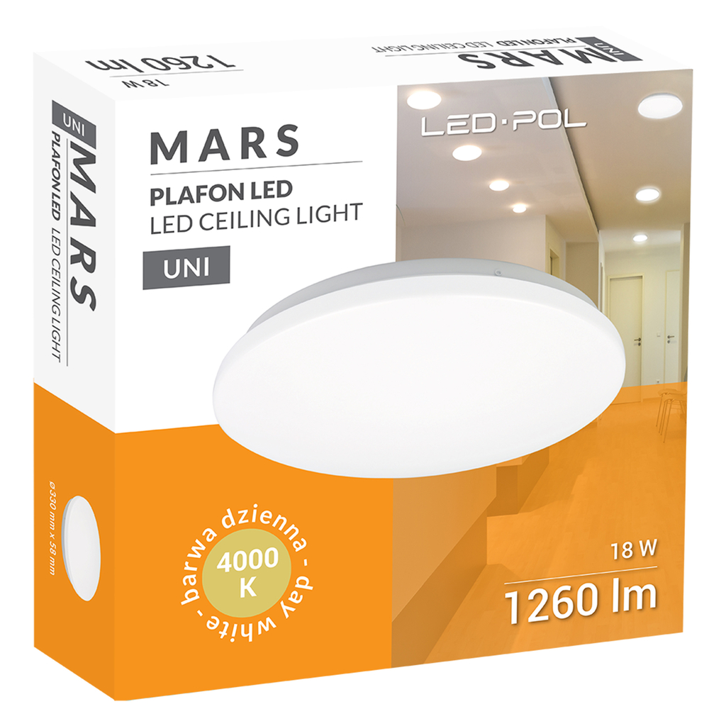 Plafon ORO-MARS LED 18W-DW