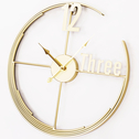 Zegar ścienny metalowy złoty 45,7 cm