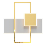 Lampa sufitowa geometryczna ramka złota chrom SALO LED
