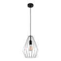 Lampa wisząca loftowa czarno-srebrna BRYLANT 23 cm