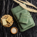 Ręcznik bawełniany zieleń CAROLINE 70x140 cm