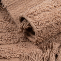 Dywanik bawełniany z frędzlami beżowy BOHO 60x100 cm