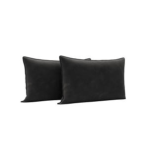 2 poduszki welurowe czarne LEA 60x75 cm