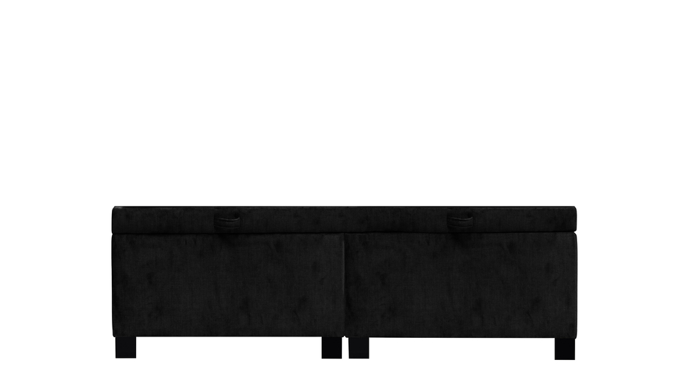 Łóżko czarne MONA VERTICAL 160 cm