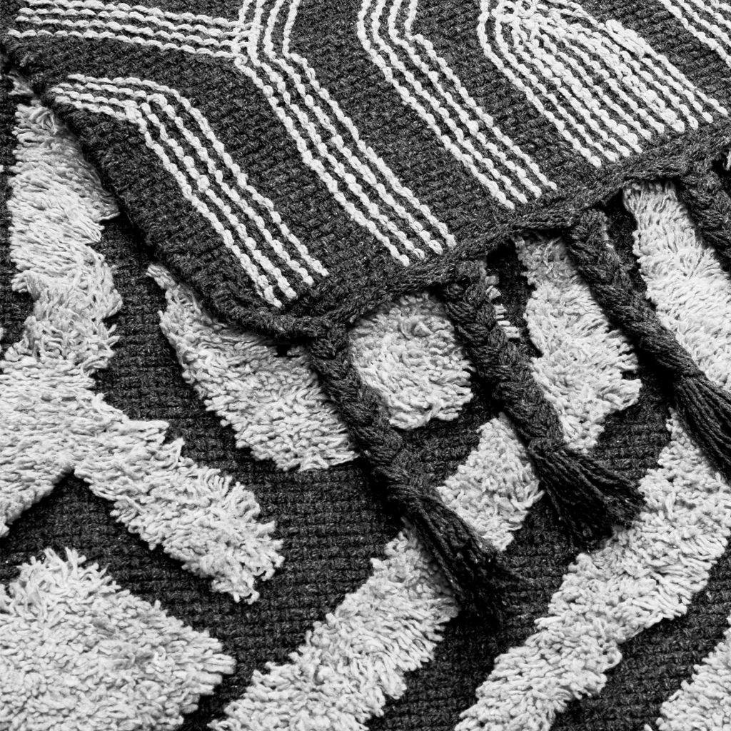 Dywanik bawełniany z frędzlami biały SANTE 50x80 cm