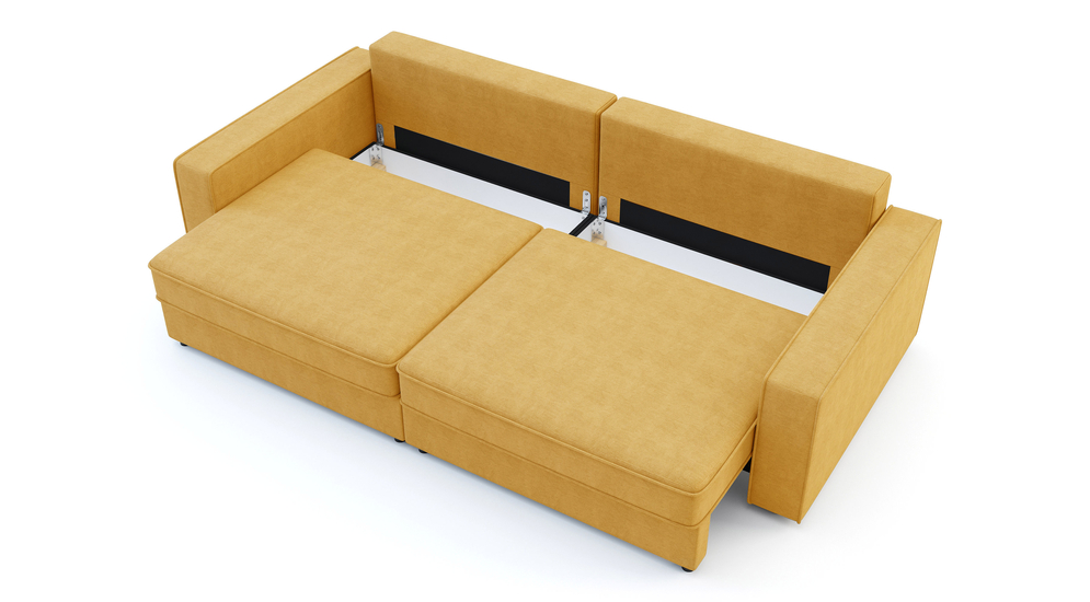 Sofa rozkładana 4-osobowa MARKOS musztardowy