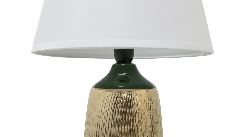 Lampa stołowa 36242-2 zielono-złoto-kremowa
