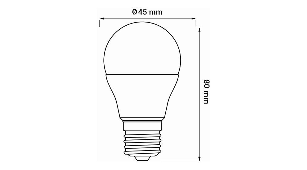 Żarówka LED E27 5W barwa neutralna ORO-E27-G45-TOTO-5W-DW