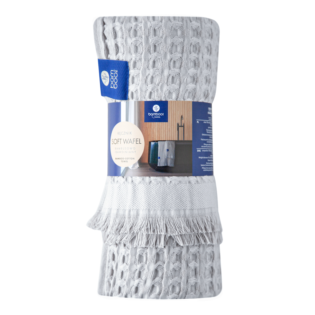 Ręcznik bambusowy srebrny SOFT WAFEL BAMBOO SPA 80x160 cm