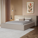 Łóżko sztruksowe z dużym wezgłowiem GLORIA 160x200 cm
