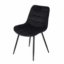 Krzesło pikowane czarne SANDYS