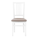 Krzesło MEGI białe/jasny brąz