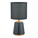 Lampa stołowa z abażurem czarno-złota 27 cm