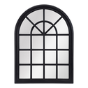 Lustro okno w czarnej ramie dekoracja lustrzana vintage 45x60 cm