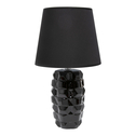 Lampa stołowa ceramiczna pine czarna 39 cm