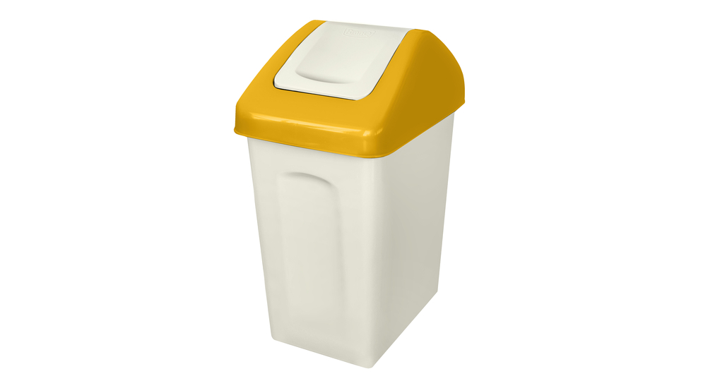 Kosz do segregacji odpadów z pokrywą żółtą 10 l