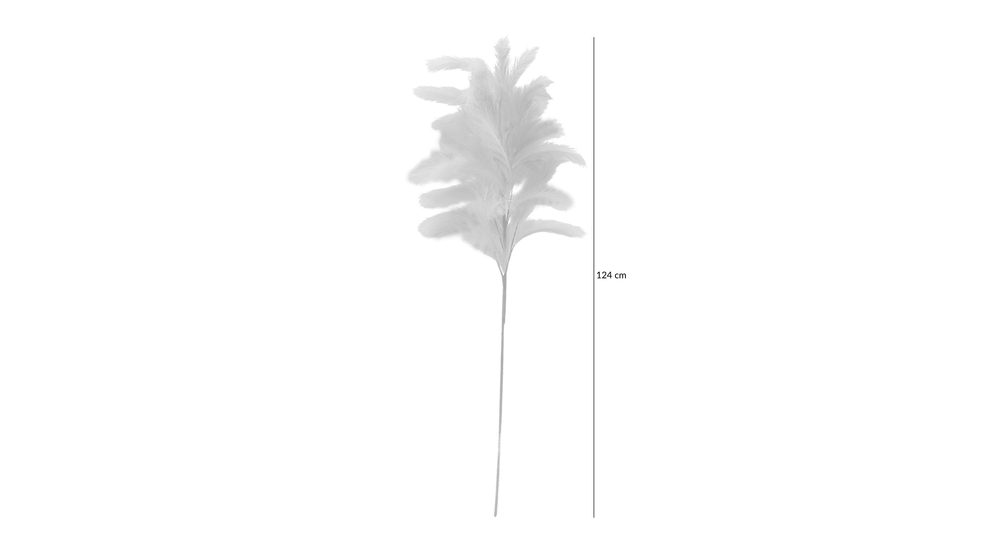 Grafika poglądowa - sztuczna trawa pampasowa w kolorze brązowym o długości 124 cm. 
