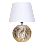 Lampa stołowa glamour złoto-biała 31,5 cm