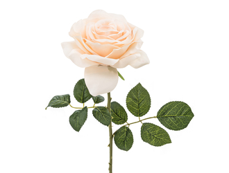 Sztuczny kwiat RÓŻA biała 53 cm