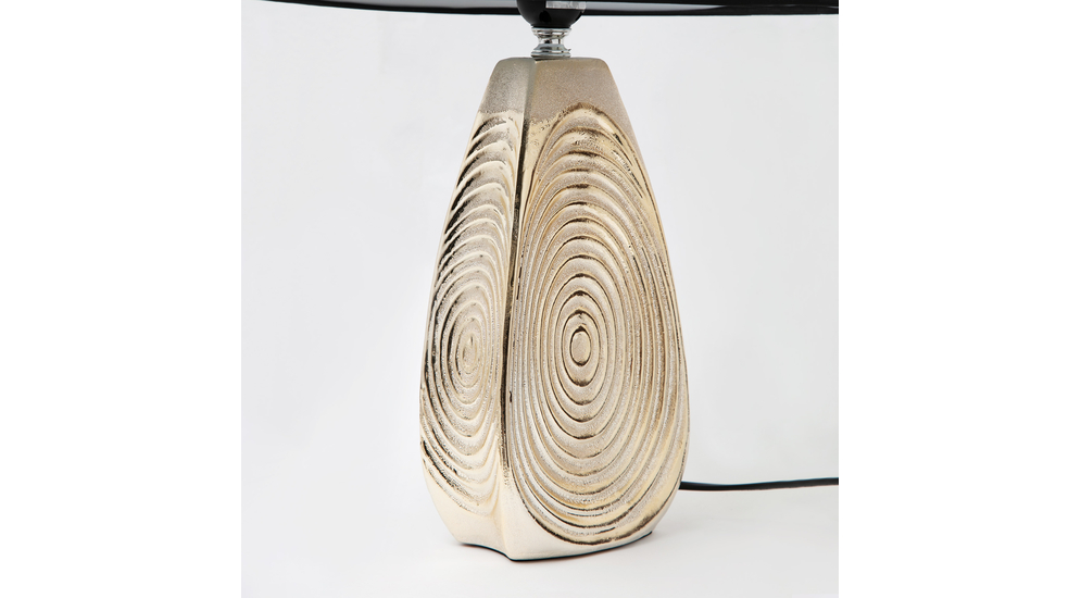 Lampa stołowa ceramiczna spiral czarno-złota 45,5 cm