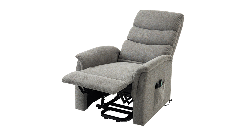 Fotel z funkcją relaksu i masażu szary EXOLI