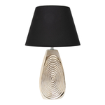 Lampa stołowa ceramiczna spiral czarno-złota 45,5 cm