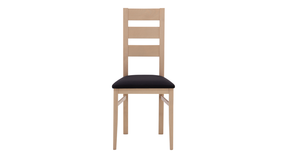 Krzesło drewniane z tapicerowanym siedziskiem DUNGA