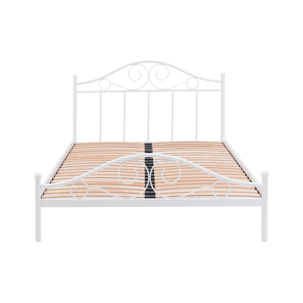 Łóżko białe - ze stelażem ANTIC 180x200 cm
