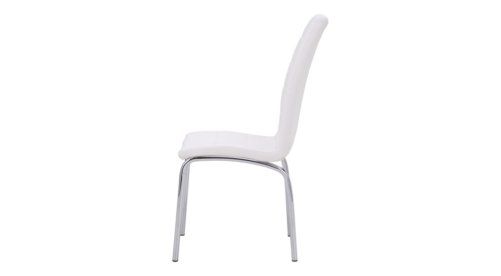 Krzesło nowoczesne z białej ekoskóry PRIMA II