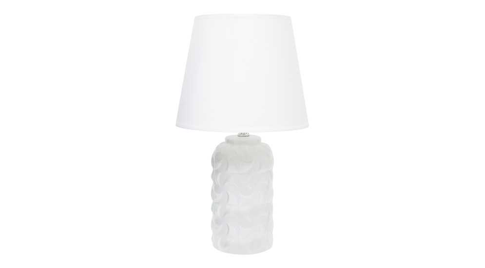 Lampa stołowa ceramiczna whirl biała 39 cm