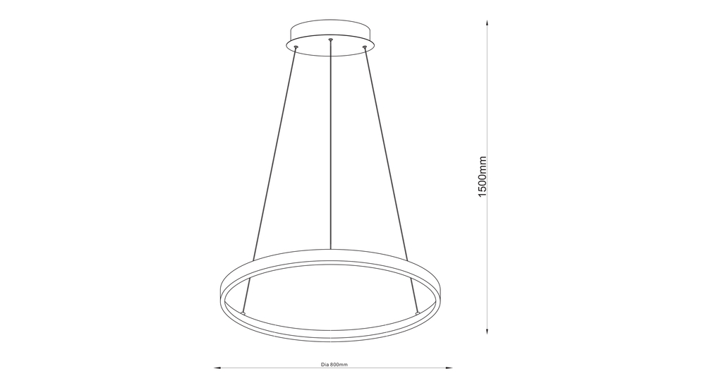 Pierścieniowy model lampy BRENO o średnicy 80 cm idealnie sprawdzi się w nowocześnie urządzonym salonie.