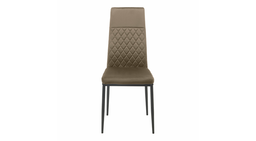 Krzesło tapicerowane brązowe AGENO