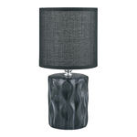 Lampa stołowa z abażurem czarna 27 cm