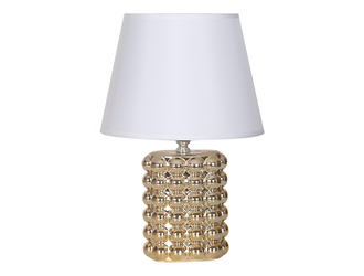 Lampa stołowa glamour złoto-biała 32,5 cm