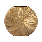 Wazon okrągły aluminiowy złoty 24 cm