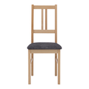 Krzesło drewniane z szarym siedziskiem ONTIKA II