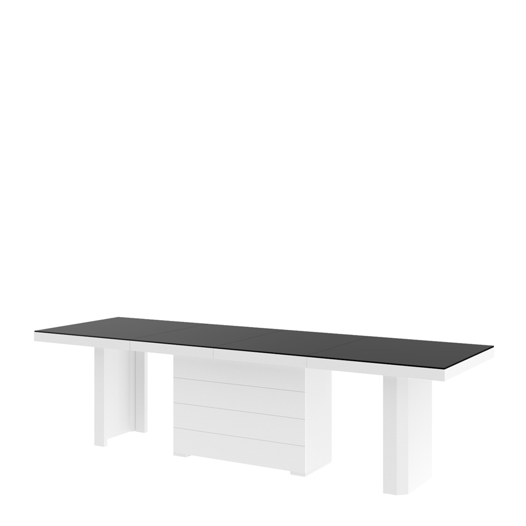 Stół rozkładany KOLOS II połysk czarny / biały