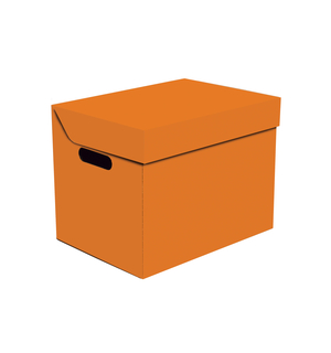 Pudełko ozdobne tekturowe z pokrywką pomarańczowe APLA