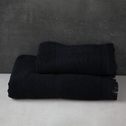 Ręcznik bawełniany z frędzlami czarny SANTORINI 50x90 cm