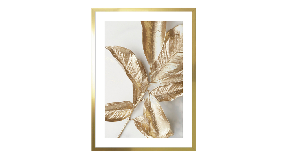 Obraz złote liście GOLDEN LEAVES 53x73 cm