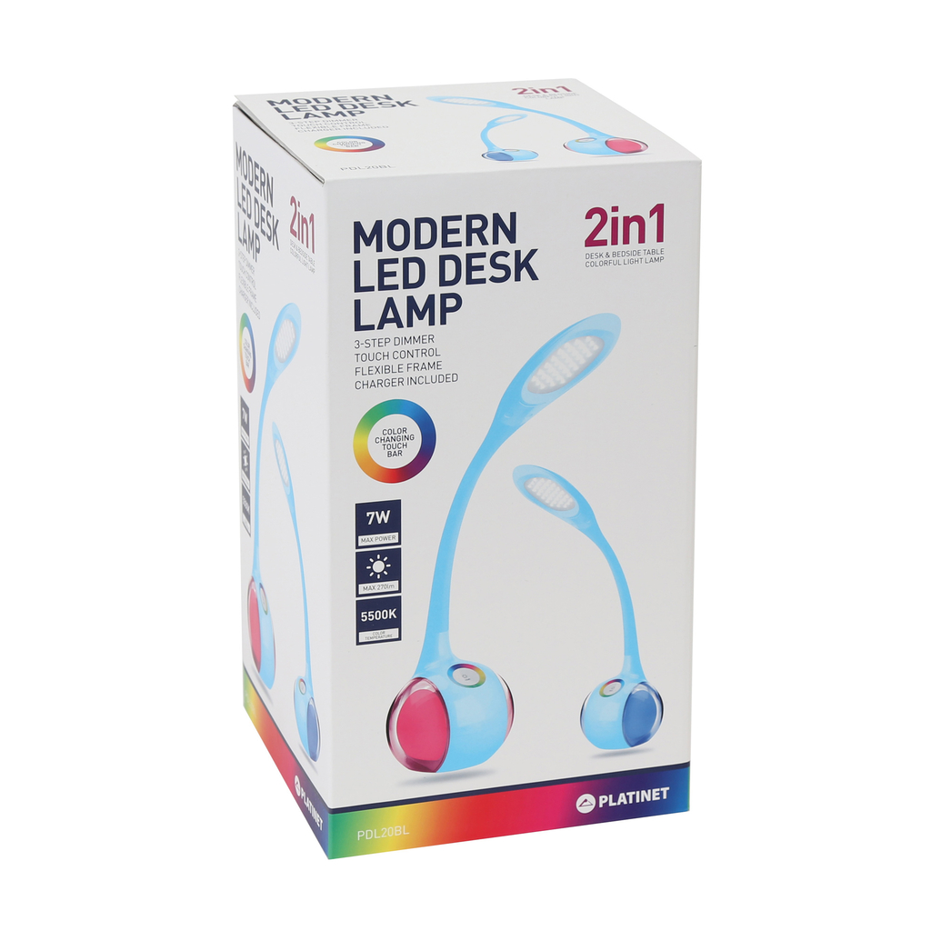 Lampa biurkowa LED PDL20 niebieska