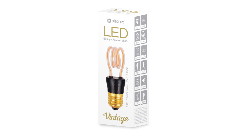 Żarówka dekoracyjna LED E27 złota barwa ciepła GLASS ART2