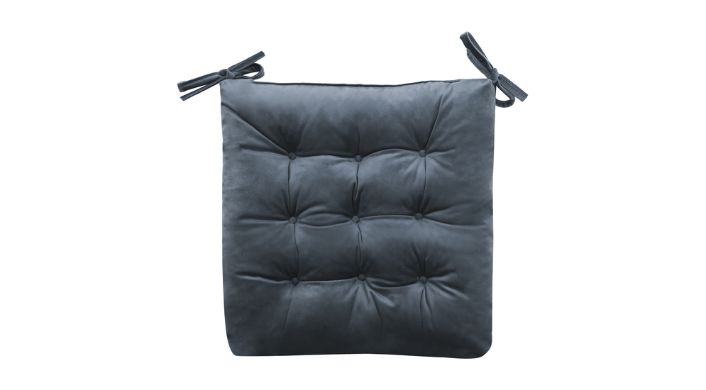 Poduszka siedzisko na krzesło ciemnoszara VELVIO 40x40 cm